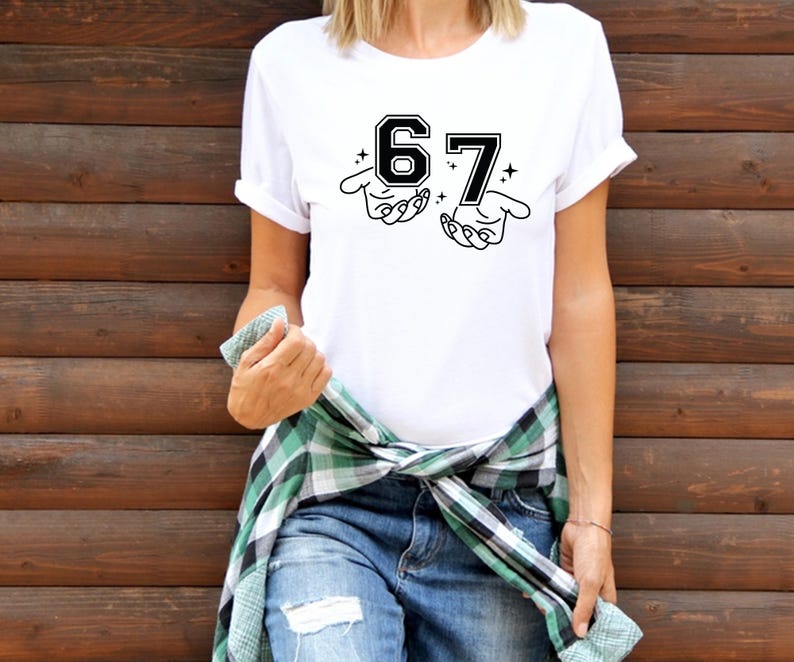 Six Seven 6 7 Meme Funny Hands SVG, 67 Shirt Design, Cricut ...