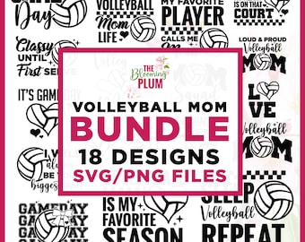 Volleyball Mom SVG Bundle, Cricut & Sublimation Designs (Digital Download)