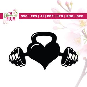 Barbell Svg, Weight Svg, Gym Svg, Cricut, sublimation, Love Gym Svg, Kettlebell Svg, Workout Svg, Fitness Svg, Gym Heart Svg, Bodybuilding