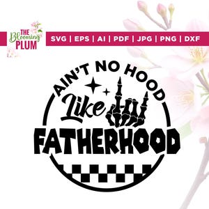Lustiger Papa SVG, Papa Shirt, Papa Shirt, Cricut, Sublimation, Vaterschaft Shirt, Vatertag Shirt, Papa Shirt, Vorderseite Rückseite, Ain't No Hood Like