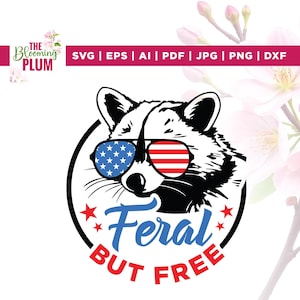 Sauvage mais gratuit Svg, drapeau des Etats-Unis, Cricut, sublimation, sauvage mais gratuit Svg, drapeau chemise Svg, 4 juillet, chemise raton laveur drôle, Svg patriotique