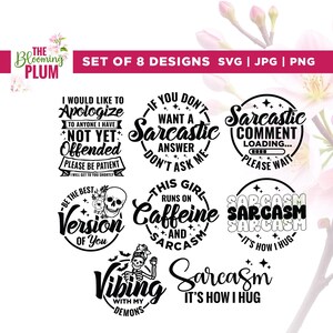 Sarcastic Bundle Svg, Funny Svg bundle, Cricut, sublimation, Sassy Svg quotes shirts, Sarcastic Bundle Svg, Keep Talking Svg, Sarcasm Svg