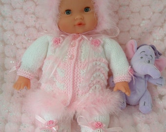 Pretty knitting pattern to fit 12 - 15 inch reborn dolls