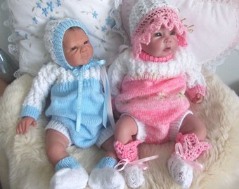Knitting pattern for 16" - 22" reborn dolls or newborn baby