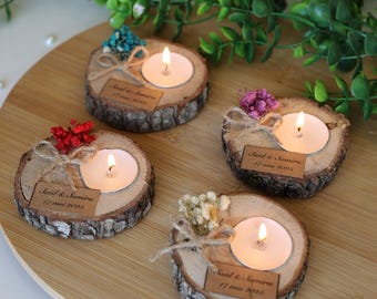 Bomboniere nuziali all'ingrosso per gli ospiti / Bomboniere rustiche all'ingrosso con candele / Portacandele per addio al nubilato / Bomboniera di ringraziamento / Bomboniera floreale all'ingrosso per matrimoni