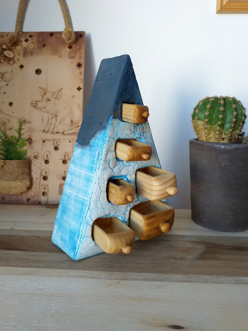 Mountain Shape Box Concrete Storage Box Concrete Jewelry Etsy