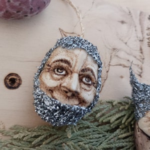 Wooden face Christmas ball image 10