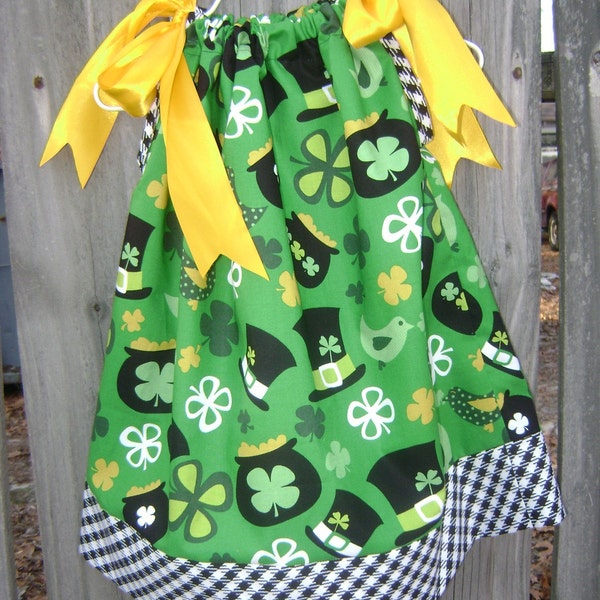 St. Patrick's Day Pillowcase Dress  size 6 month up to size 12
