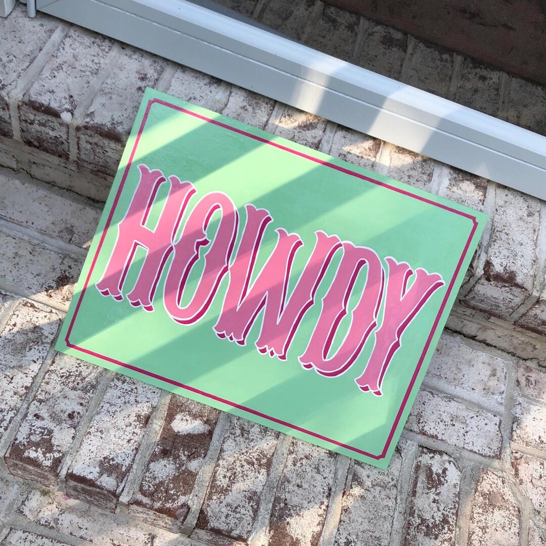 Hand Painted Howdy Sign - Etsy