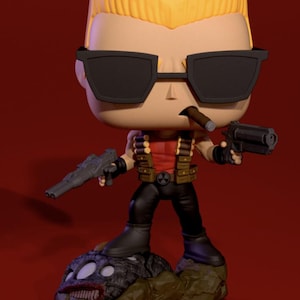 Custom Duke from Duke Nukem  Funko - 3D Printed Figure kit