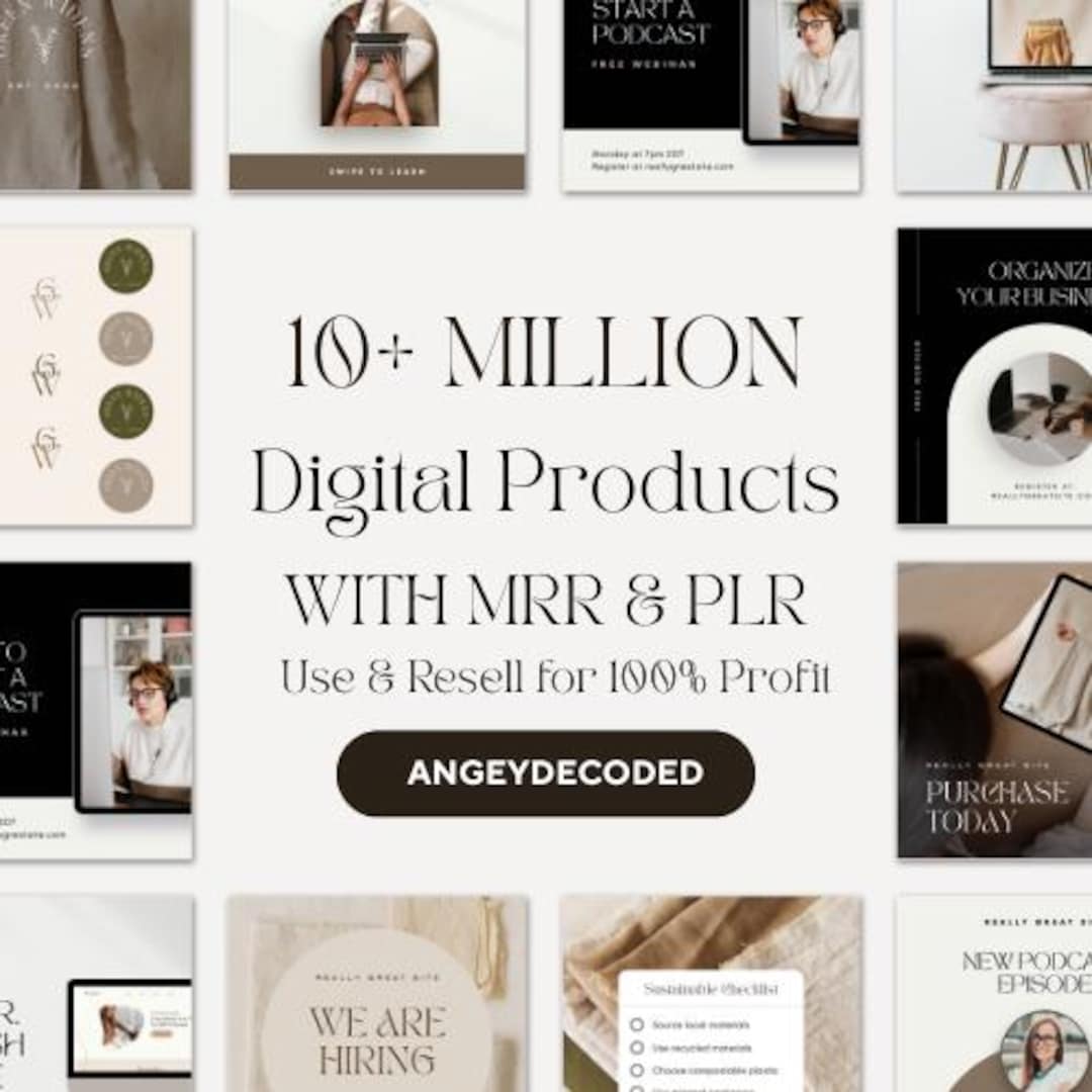 10+ Million PLR MRR Digital Products Bundle: Passive Income Resell ...