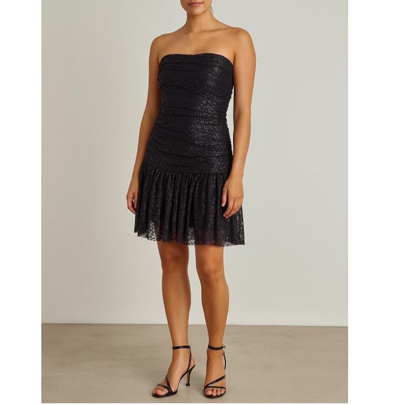 betsey johnson black strapless dress Women's Dressed To Frill Dress in Black | Size Small main image 1