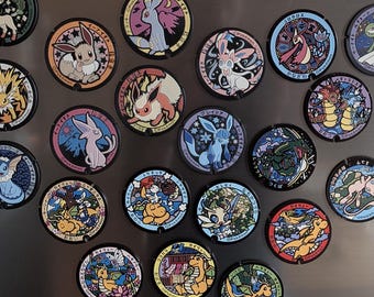 Set Calamita Pokémon Tombini Giapponesi - Magneti 3D Pokefuta Relieve 6,5 cm - Collezionabili Japan Art