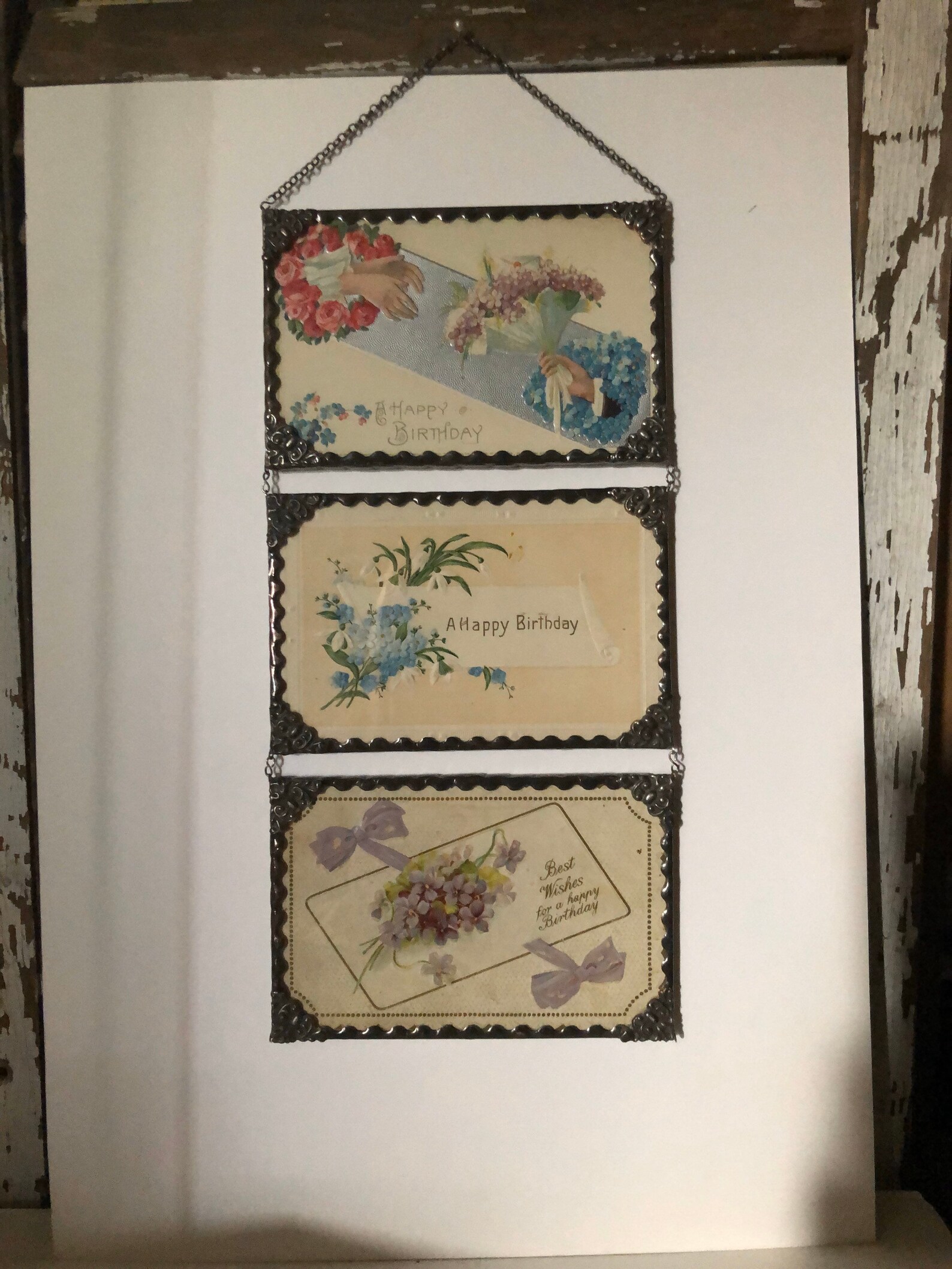 Vintage Postcard Frame. Glass Interchangeable. Single or Etsy