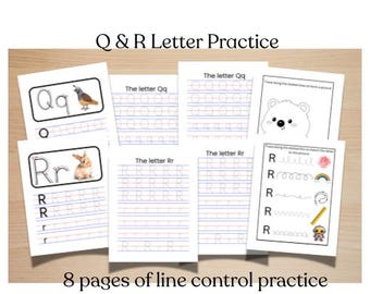 Q & R Letter Tracing