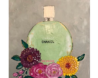 Perfume bottle, Acrylic Painting, Home Decor