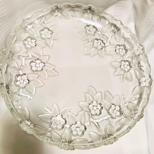 Vintage 1980s Mikasa Walter  Carmen satin glass serving tray