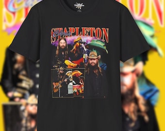 Vintage Chris Stapleton Unisex Softstyle T-Shirt, Retro Country Concert Tour Merch Star Design, Music Fan Gift Tee, Graphic Tee Shirt,