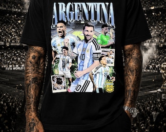 Argentina World Cup T Shirt Argentina Soccer Shirt Football Fan Tee Albiceleste Vintage Graphic Gift for Men Women