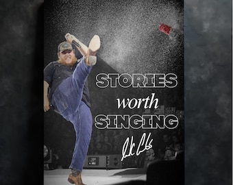 Luke Combs Poster Rolled Posters | Country Music Wall Decor, Motivational Lyric Art