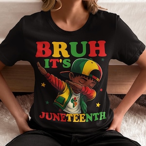 ¡Hermano, es Juneteenth! PNG - Niño afro dabbing, Orgullo panafricano - Día de la libertad de la historia negra PNG para hombres, mujeres y jóvenes, Juneteenth PNG para niños