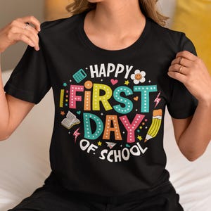 Glücklicher erster Schultag png, Lehrer Geschenk, Geschenk für Lehrer, Grundschullehrer png, Erster Schultag png, Back to School Sublimation