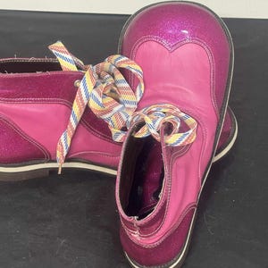 Whimsical Clown Shoes High Tops Fun Vintage Finds Leather and Man Made Fits Most