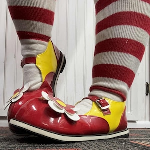 Mary Jane Style Professional Clown Shoes Lightweight Comfortable Size 7-8  Party Footwear for Prefomers
