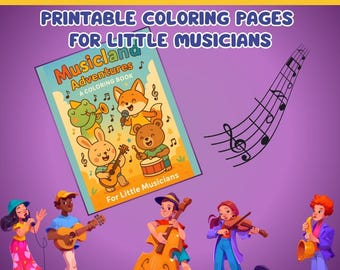 Musicland Adventures - Printable Coloring Pages for Little Musicians