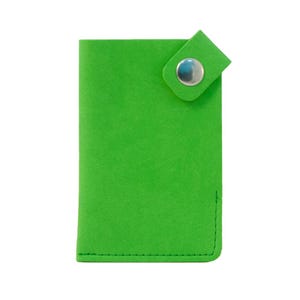 Schlanke Geldbörse – Druckknopfverschluss – Eco-Leder – Handgemachtes minimalistisches Portemonnaie – Unisex Geschenk – StillAndSew