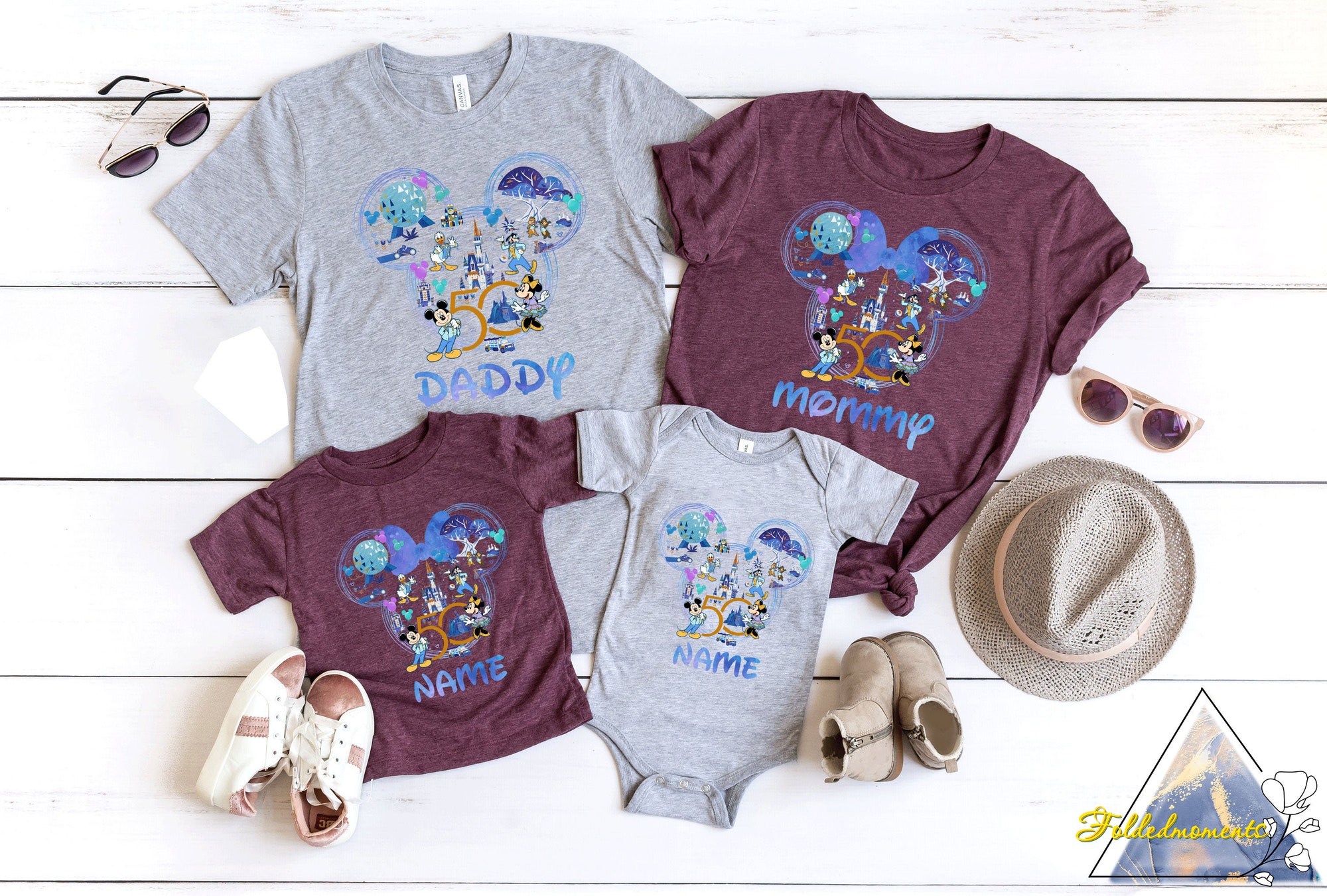 Discover Custom Mickey Family Shirts, Disney 50th Anniversary Family Trip Shirt, Disney 50th Shirt