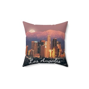 Los Angeles California - Spun Polyester Square Pillow