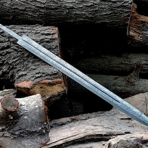 Handmade Damascus Viking Sword Full Tang Blade Blank 34.50