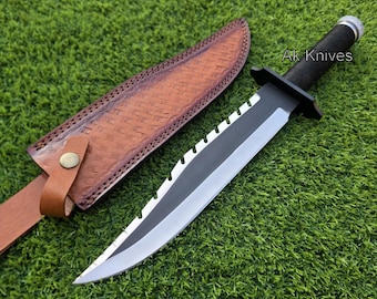 Handmade Rambo First Blood Part 2 Replica Knife | Stainless Steel Blade