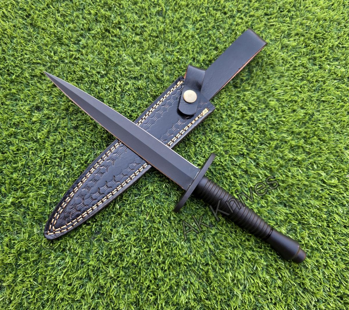 Handmade Commando Black Dagger | Viking Hunting Knife - Etsy