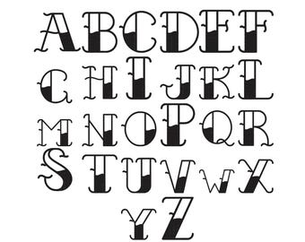 Vintage Split Font Machine Embroidery Design, Elegant Monogram Alphabet Embroidery Design, Two Tone Embroidery, Instant Digital Download