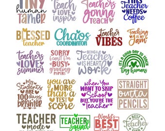 Teacher Quote Embroidery Design, Mode Machine Embroidery File, 8 Size, Instant Download