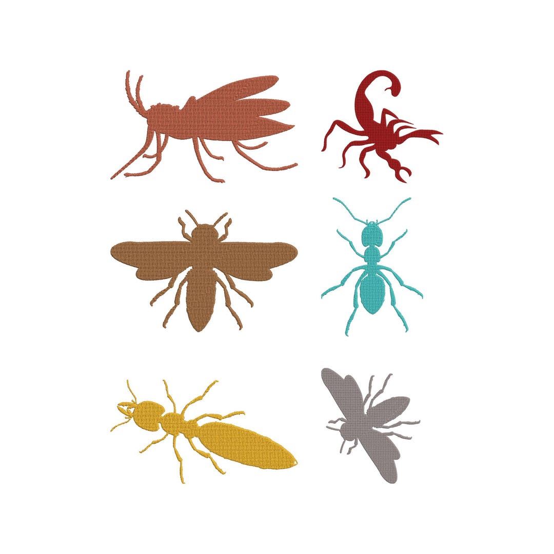 Insect Embroidery Design, Bug, Bee, Ant, Scorpion, Fly Machine ...