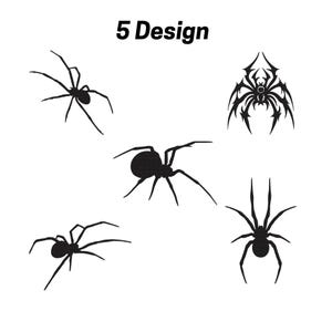 Spider Embroidery Design Bundle | 5 Creepy Spider Machine Embroidery  | Halloween, Gothic, Tattoo Style Digital Designs – Instant Download