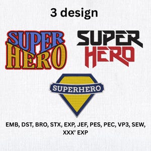Superhero Machine Embroidery Design, Super Comic  Embroidery, Comic Style Machine Embroidery – Instant Download