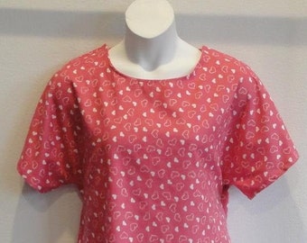 M & XL Post Surgery FLANNEL Nightgown (Shoulder - Breast Cancer- Mastectomy)/ Hospital / Adaptive Clothing/ Breastfeeding-Style Orgetta