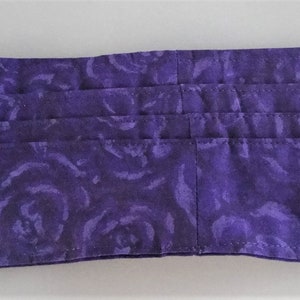 Adult Bib / Dinner Scarf / Dignity Bib Seniors, Nursing Home, Handicap Clothing Protection Purple Rose image 3