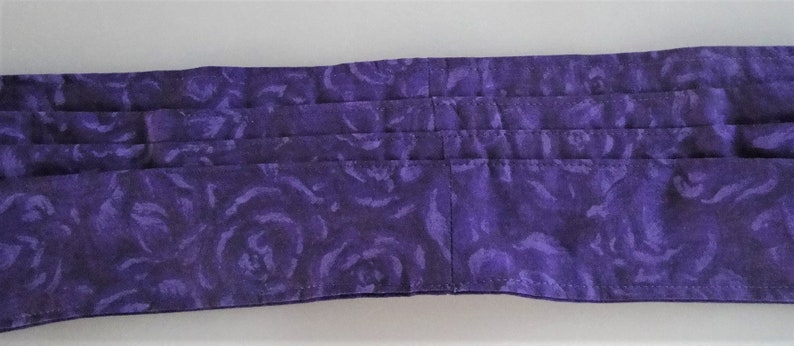 Adult Bib / Dinner Scarf / Dignity Bib Seniors, Nursing Home, Handicap Clothing Protection Purple Rose image 3