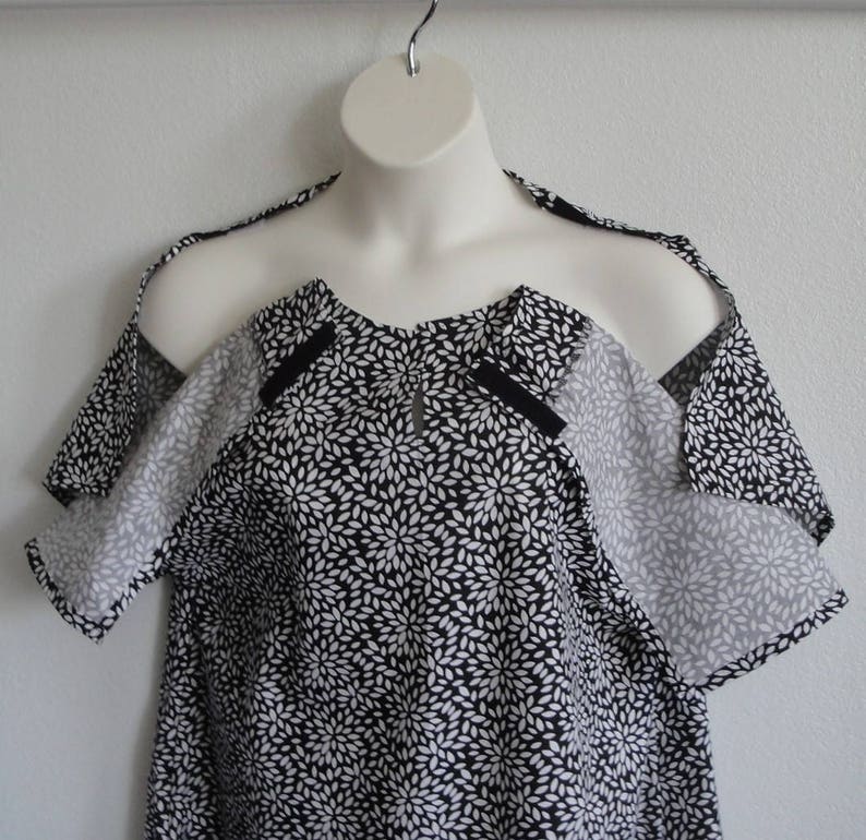 Post Surgery Gown Shoulder Surgery Mastectomy Style Erin XS 3X Breast Cancer Hospice Hospital Breastfeeding