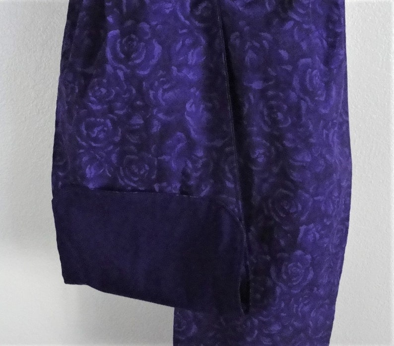 Adult Bib / Dinner Scarf / Dignity Bib Seniors, Nursing Home, Handicap Clothing Protection Purple Rose image 2