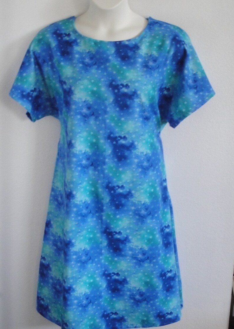 Style: Orgetta Breast Cancer XS-3X Post Surgery FLANNEL Gown Shoulder Mastectomy Hospital Adaptive Clothing Breastfeeding
