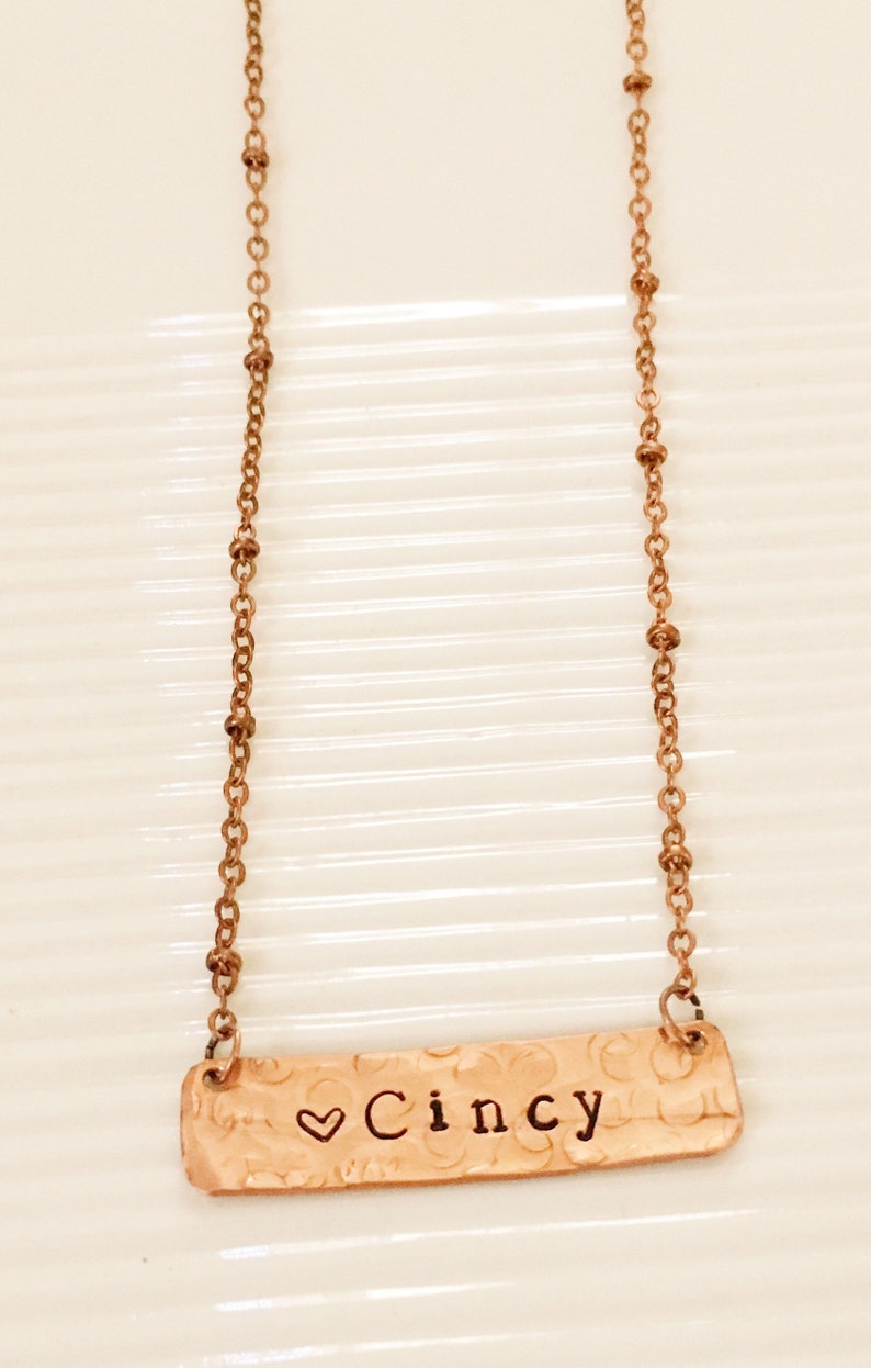 Cincinnati jewelryCincinnati necklacecincyhand stampedbar Etsy