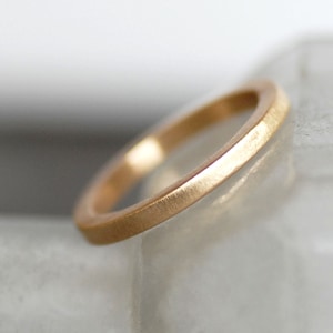 Square Gold Wedding Band, 2mm Square 14k Gold Wedding Ring, Solid Gold Minimalist Band, Handcrafted Gold Ring, Fine Jewelry, Gifts For Her
