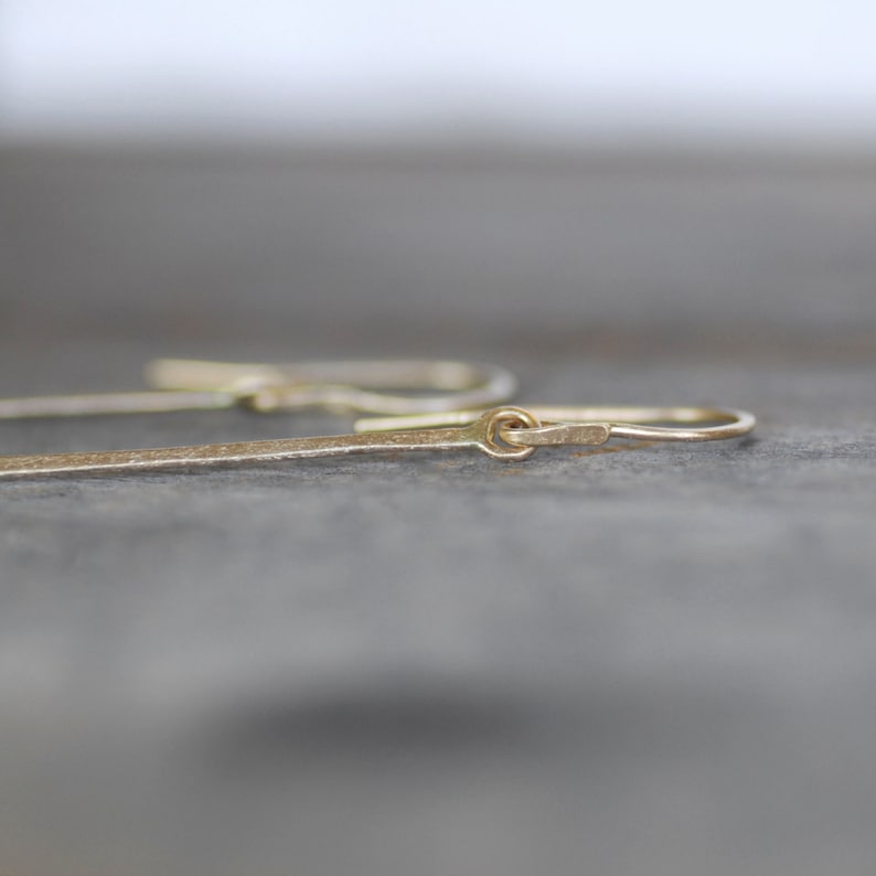 Long Skinny Gold Dangle Earrings Gold Thread Earrings Thin Etsy