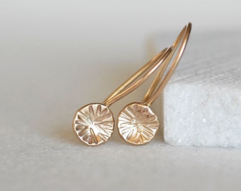 One Single Replacement Earring, Small 18k Gold Drop Disc Earring